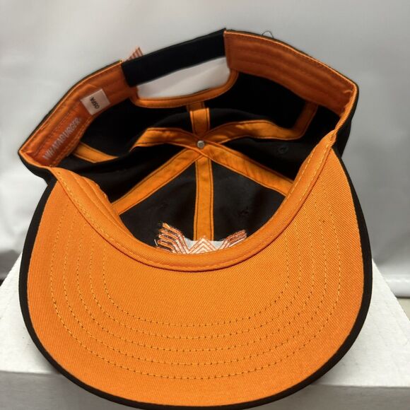 Whataburger Black Baseball Cap Orange "W" Logo Adjustable Snapback Hat Crew - Picture 6 of 8